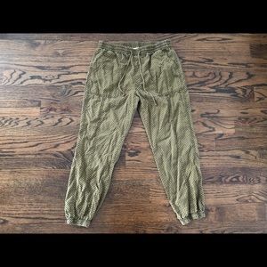 Anthropologie Polka Dotted Casual Jogger Pants M